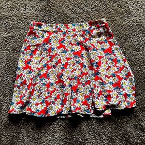 Lush high waisted floral skirt